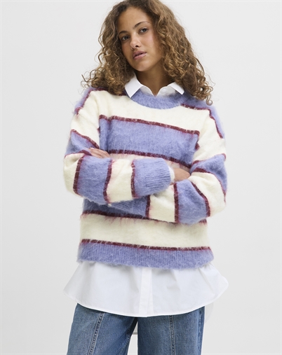 JJXX - JXCalista Crew Neck Strik - Blue Ice/Vanilla